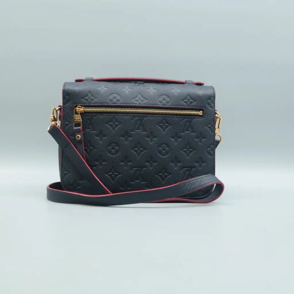100% Authentic Louis Vuitton Metis Navy Monogram Leather Satchel - Picture 4 of 12